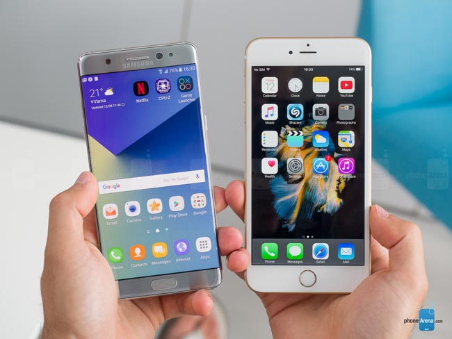 Samsung Galaxy Note 7 vs iPhone 6s Plus